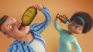 grubhub ad but replaced with minecraft sounds
