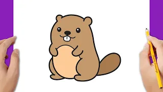 How to draw a beaver easy | ऊदबिलाव कैसे आकर्षित करें