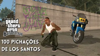 GTA SAN ANDREAS - 100 PICHAÇÕES DE LOS SANTOS -  100% MOBILE