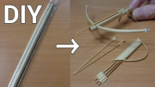 DIY the Crossbow, arrow and quiver from a pair of chopsticks