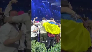 Ukraine 🇺🇦 - Moment Kalush Orchestra find out they've won Eurovision 2022 - #shorts