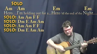 Holding Out for a Hero (Bonnie Tyler) Guitar Cover Lesson with Chords/Lyrics