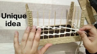 DIY || How to Make a unique basket from cardboard box