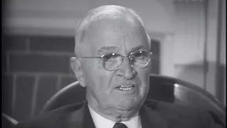 MP2002-403  Former President Truman Refers to Justice After World War II