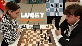 IM Teodora vs GM Niemann | A Lucky Escape? Dubai Police Global Chess Challenge 2024