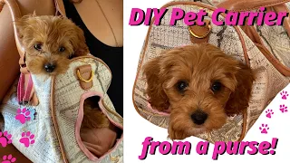 HOW I MADE A DOG PURSE OUT OF A DUFFLE TUTORIAL