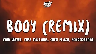 Tion Waye x Russ Millions - Body Remix ft Capo Plaza, Rondodasosa (lyrics) she from italia 🇮🇹 | 1