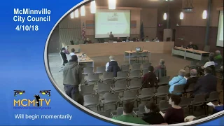 McMinnville City Council Meeting 4-10-18