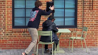 Chair Pulling Bucket Prank