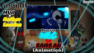 [GENSHINIMPACT]MVH+(Aether&Lumine) React To NEC VS SANS AU //Animation//Gacha//Request