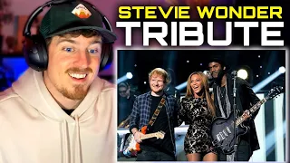 Beyoncé - Stevie Wonder Tribute (ft Ed Sheeran & Gary Clark Jr) FIRST TIME REACTION