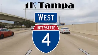 4K I-4 West. Interstate 4 West. Tampa