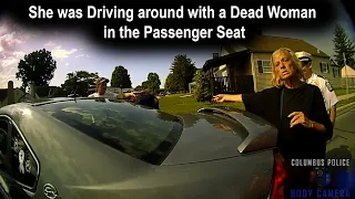 Woman found driving with a dead person in the passenger seat.