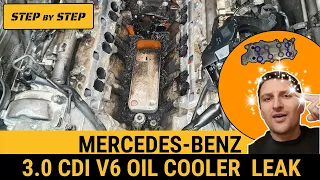 Mercedes Oil Cooler Seals ML350 cdi 3.0 V6 ML320 E320 Sprinter OM642 W164 W166 Vito engine oil leak