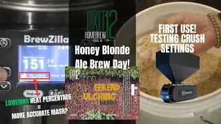 EP #162: Blonde Ale Brew Day: Brewzilla Gen 4 Power Percentage & New Grain Mill Tests!