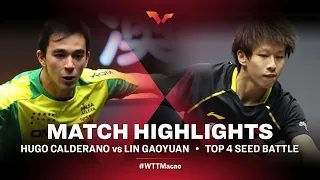 Hugo Calderano vs Lin Gaoyuan | WTT Macao Top Four HIGHLIGHTS