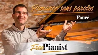 ROMANCE SANS PAROLES op.17 n.3 in C Major - FAURÉ - Slow tempo - PIANO ACCOMPANIMENT - C key instr