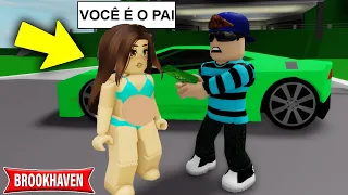 TESTEI A INTERESSEIRA GRÁVIDA SENDO RICO NO BROOKHAVEN - ROBLOX