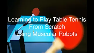 Learning to Play Table Tennis From Scratch using Muscular Robots