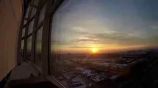 TimeLapse sunrise on GOPRO 4 Minsk / Timelapse рассвет Минск на Gopro 4 black