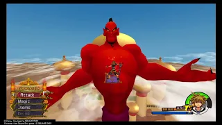 KINGDOM HEARTS II FINAL MIX HD (PS4) - Story Boss 31 Jafar Genie (Critical Mode)