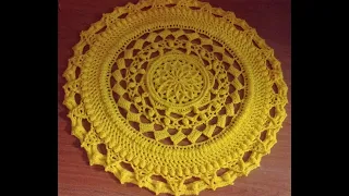 crochet mandala doily #17 easy pattern/crochet table mat/ganchillo mandala doily