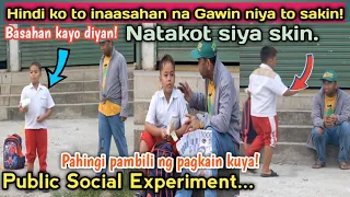 Hindi ko inaasahan na Gawin niya to skin! Nagulat ako sa Dala niya pagbalik.Public Social Experiment