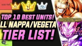 TOP 5 LL NAPPA REVIVAL VEGETA?! FINALLY?! TOP 10 Unit/Fighter TIER LIST! (Dragon Ball Legends)