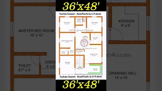 #shorts 36 x 48 house plan