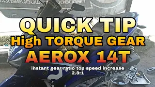 INSTANT TOP SPEED POTENTIAL (AEROX 14T PITSBIKE GEAR)