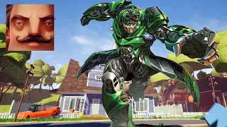 Hello Neighbor - My New Neighbor Transformers Crosshairs Act 1 Gameplay Walkthrough