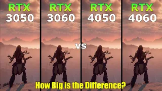 RTX 3050 vs RTX 3060 vs RTX 4050 vs RTX 4060 - Gaming Test - How Big is the Difference?