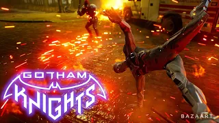 Nightwing Metal Suit Free Roam Combat Gameplay - Gotham Knights (2022)