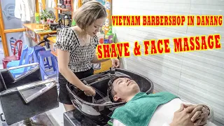#12ASMR/ VIETNAM BARBERSHOP IN DANANG, SHAVE & FACE MASSAGE