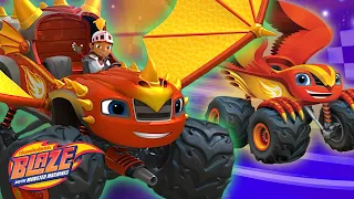 Blaze's Blazing Race #2 w/ Dragon Blaze! 🔥 | Games for Kids | Blaze and the Monster Machines