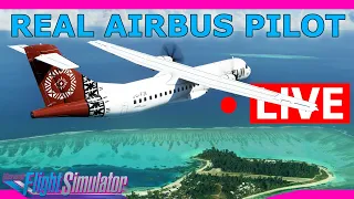 Real Airbus Pilot Flies the ATR-72 Live! In Fiji