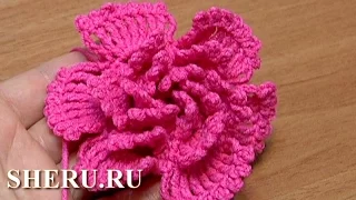 Crochet Big Petal Flower PatternTutorial  34 Вязание цветов