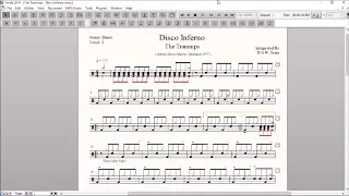 Drum Score World (Sample) - The Trammps - Disco Inferno