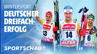 Nordische Kombination: Deutscher Dreifach-Triumph in Klingenthal | Sportschau