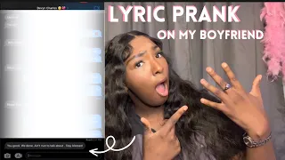 Lyric Prank On My Boyfriend 😫| GONE WRONG ‼️