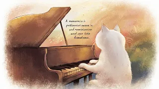 【Relaxing Piano】Lo-Fi Cat - Cat playing piano while remembering his hometown #lofi #cafemusic #piano