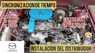 Tiempo de Mazda 323 | instalación del distribuidor | medida de calibración