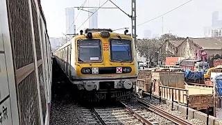 Mumbai Local Trains 9 EMU Trains  Unstoppable Crossing at Harbour Line #indianrailways