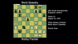 Bobby Fischer vs Boris Spassky, Game 14, 28th WCC, Reykjavik Iceland, 1972