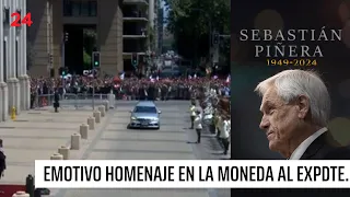 Con la Marcha Fúnebre: el emotivo homenaje en La Moneda a Sebastián Piñera | 24 Horas TVN Chile