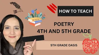 HOW TO TEACH A POETRY LESSON FOR 5TH GRADERS/ TEACH POETRY/ 5TH GRADE#poetry #firstyearteacher