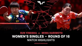 Sun Yingsha vs Miwa Harimoto | WS R16 | Singapore Smash 2024