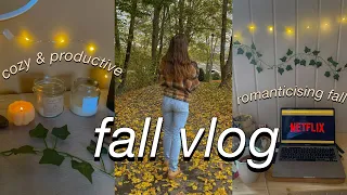 Cozy & Productive Fall Vlog 🍂🎃romanticizing the fall season