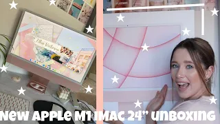 PINK M1 iMAC 24” 🎀 UNBOXING, SETUP & FIRST IMPRESSIONS JUNE (2021)