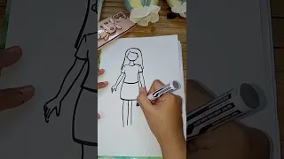 How to draw a woman re Neuro psychological Exam Preparation| Very Easy Drawings